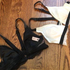 2 Victoria's Secret Lace Bralettes XS bundle